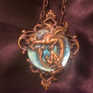 Handmade Gargoyle Dragon Gothic Vampire Victorian Jewelry Necklace